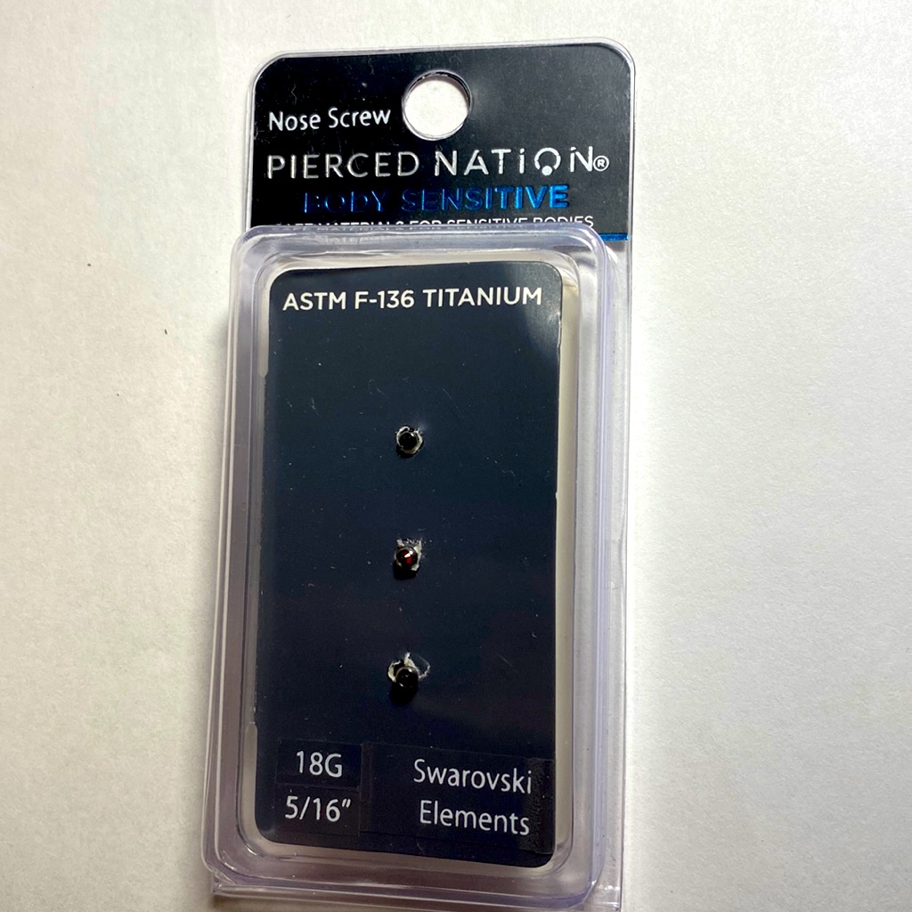 Nwt 18g Nose Screw Astm F136 Titanium